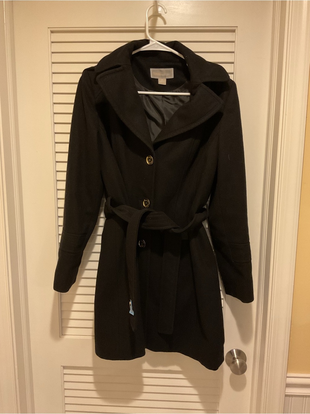 Michael Kors Black Wool Coat